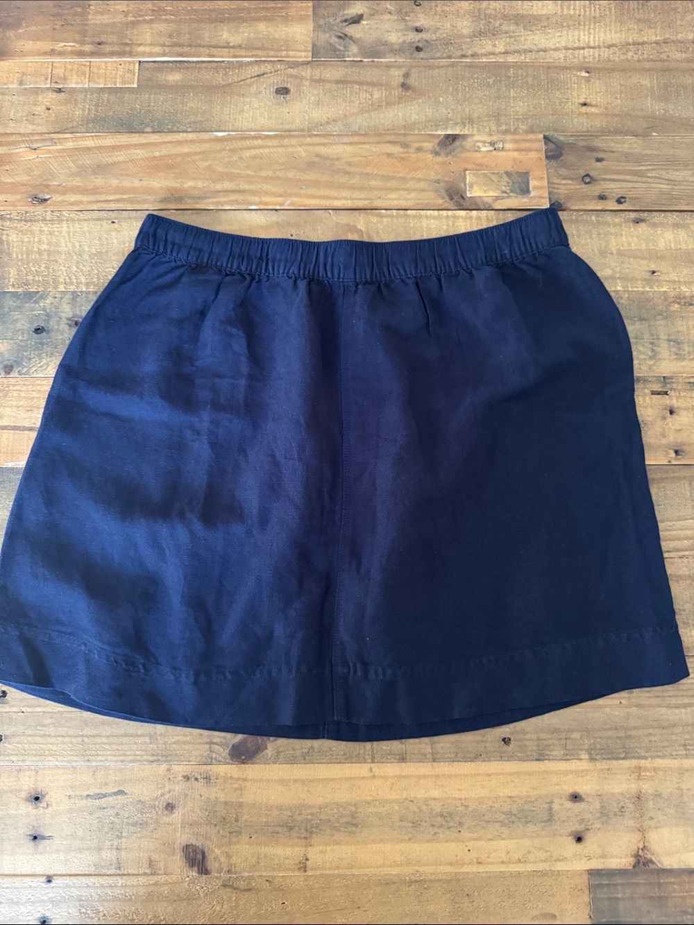 Merona Navy Elastic-Waist Mini Skirt